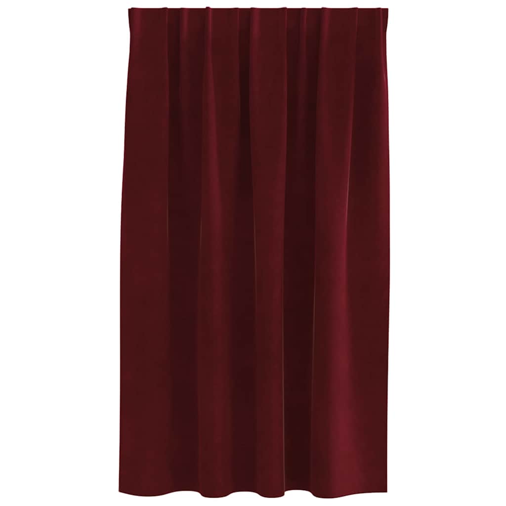 vidaXL Zasłony zaciemniające 2 pcs Czerwone wino 140 x 140 cm Aksamit
