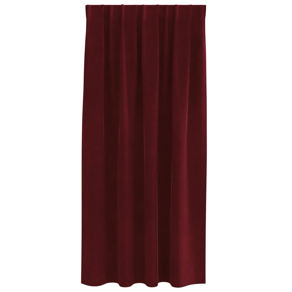 vidaXL Zasłony zaciemniające 2 pcs Czerwone wino 140 x 175 cm Aksamit