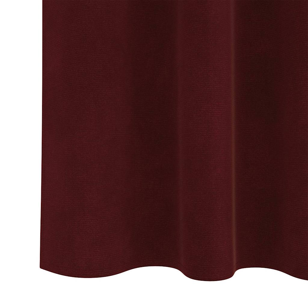 vidaXL Zasłony zaciemniające 2 pcs Czerwone wino 140 x 225 cm Aksamit