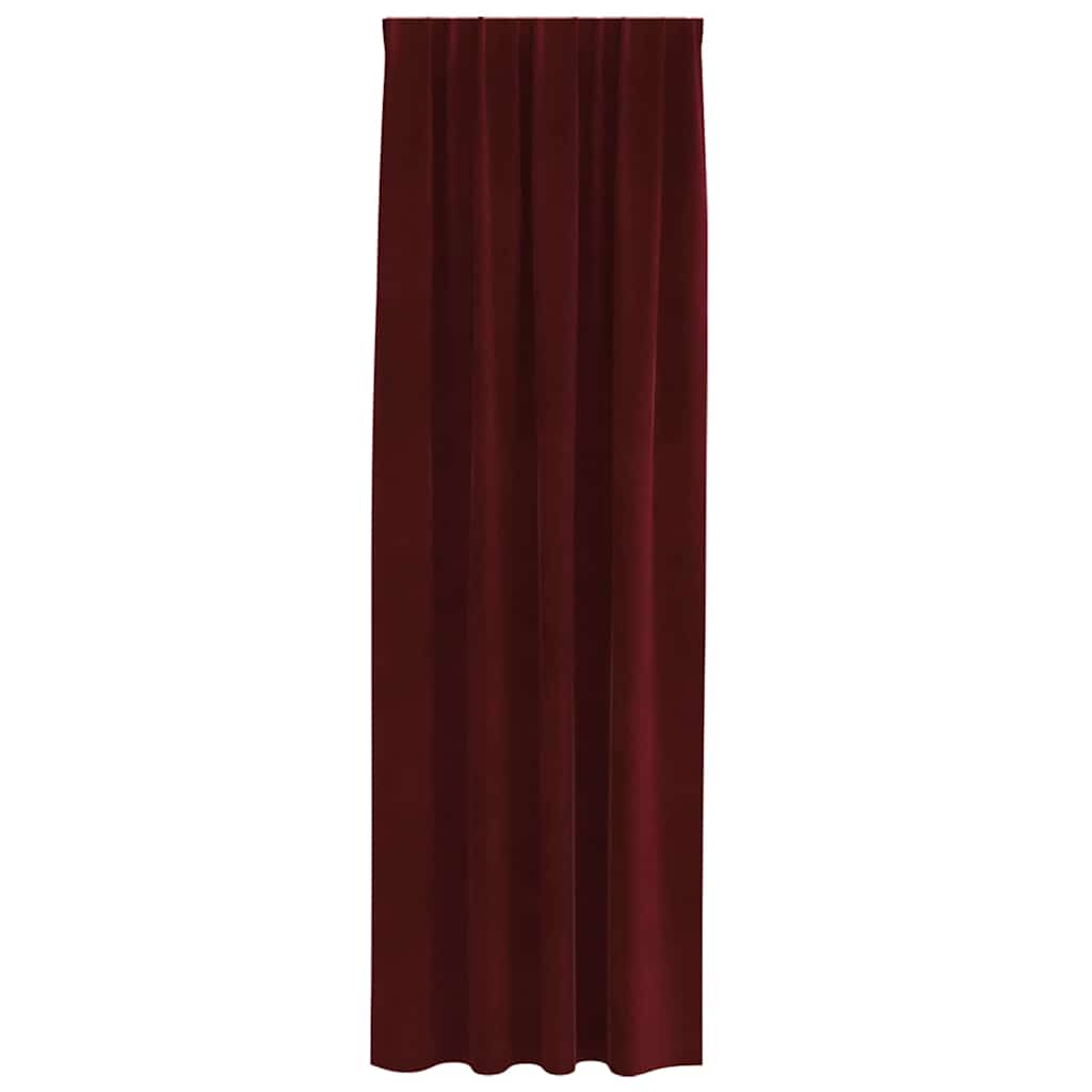 vidaXL Zasłony zaciemniające 2 pcs Czerwone wino 140 x 260 cm Aksamit