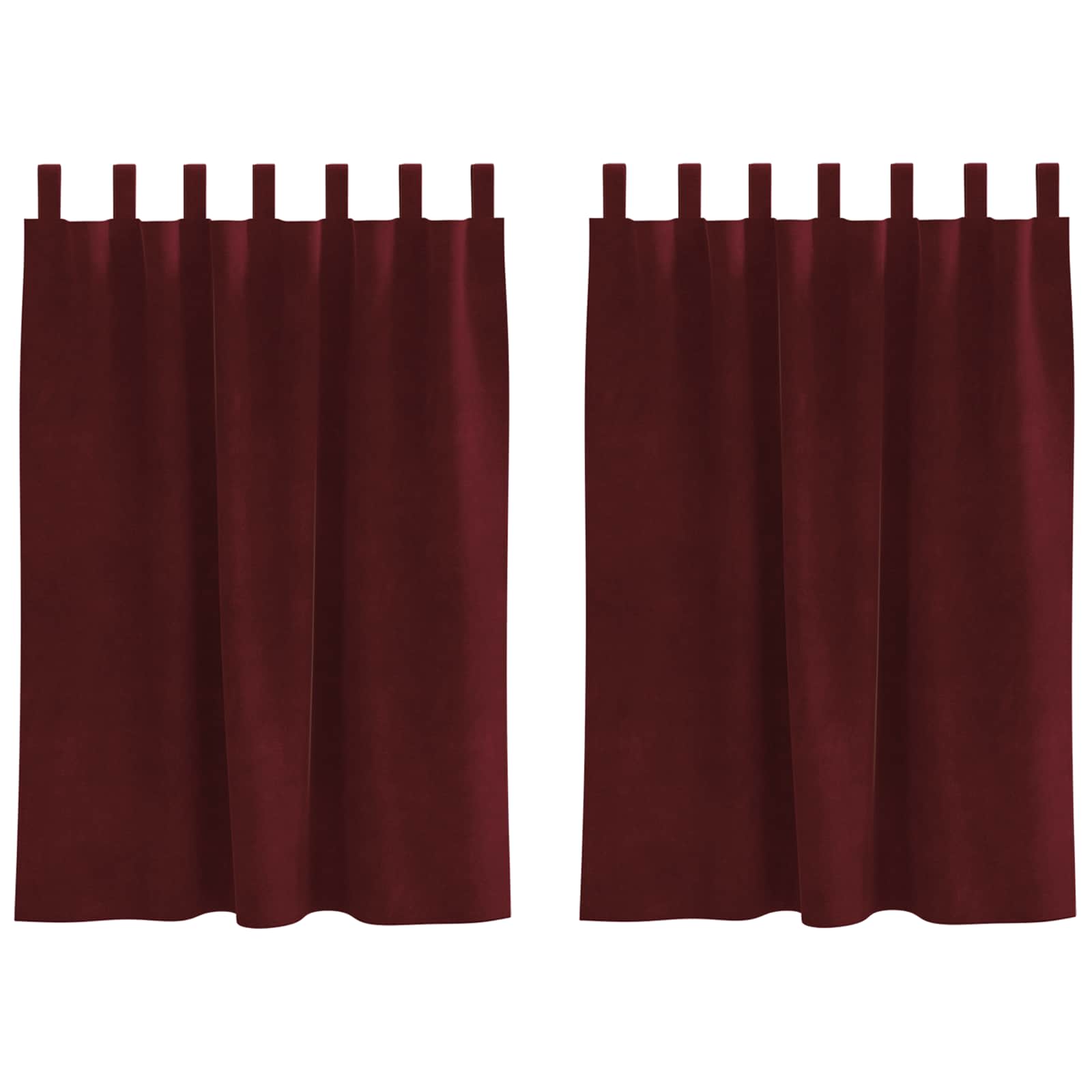 vidaXL Zasłony zaciemniające 2 pcs Czerwone wino 140 x 140 cm Aksamit