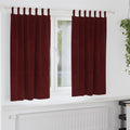 vidaXL Zasłony zaciemniające 2 pcs Czerwone wino 140 x 175 cm Aksamit