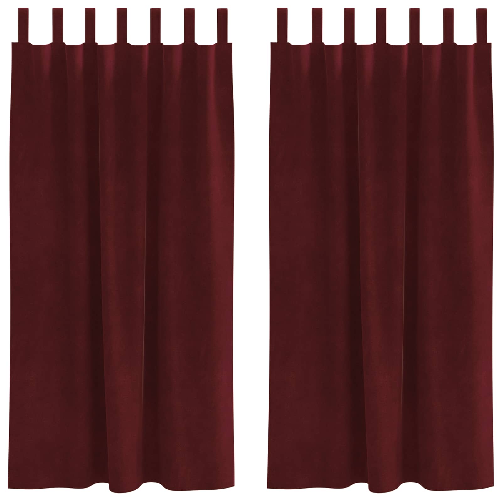 vidaXL Zasłony zaciemniające 2 pcs Czerwone wino 140 x 175 cm Aksamit