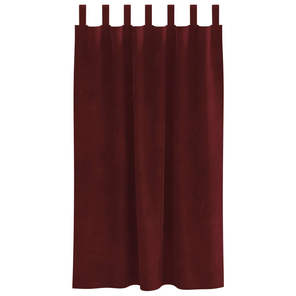 vidaXL Zasłony zaciemniające 2 pcs Czerwone wino 140 x 175 cm Aksamit