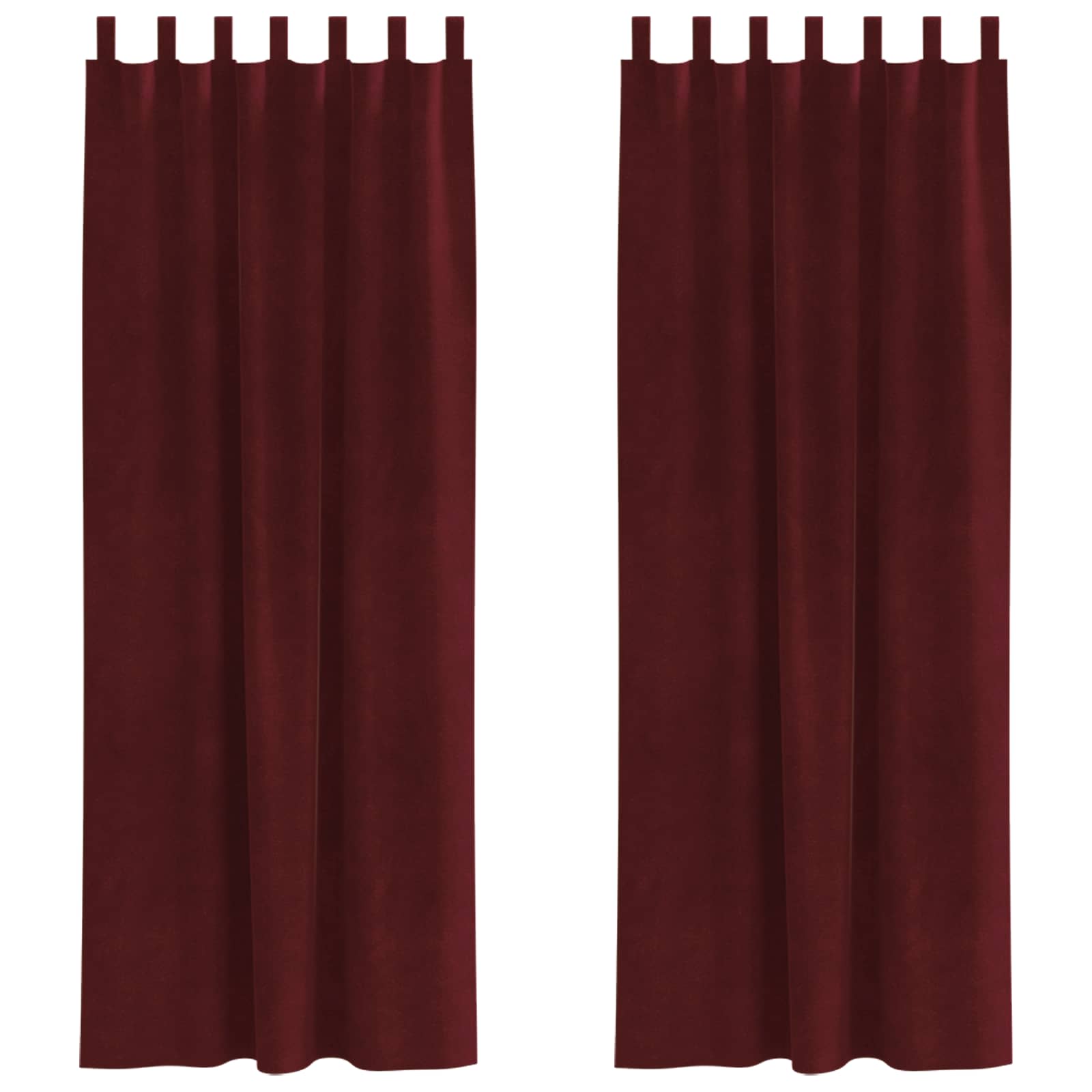 vidaXL Zasłony zaciemniające 2 pcs Czerwone wino 140 x 225 cm Aksamit