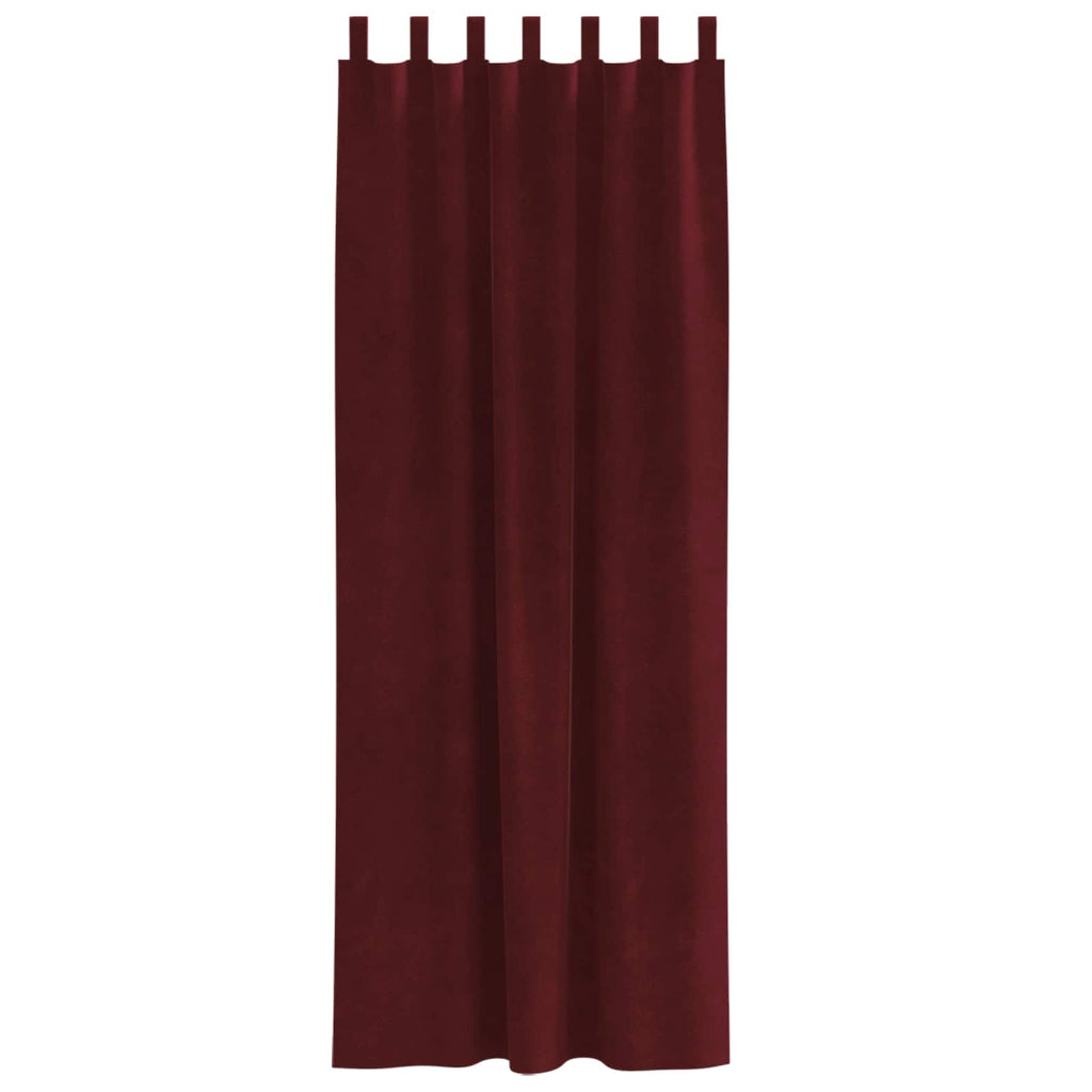 vidaXL Zasłony zaciemniające 2 pcs Czerwone wino 140 x 225 cm Aksamit