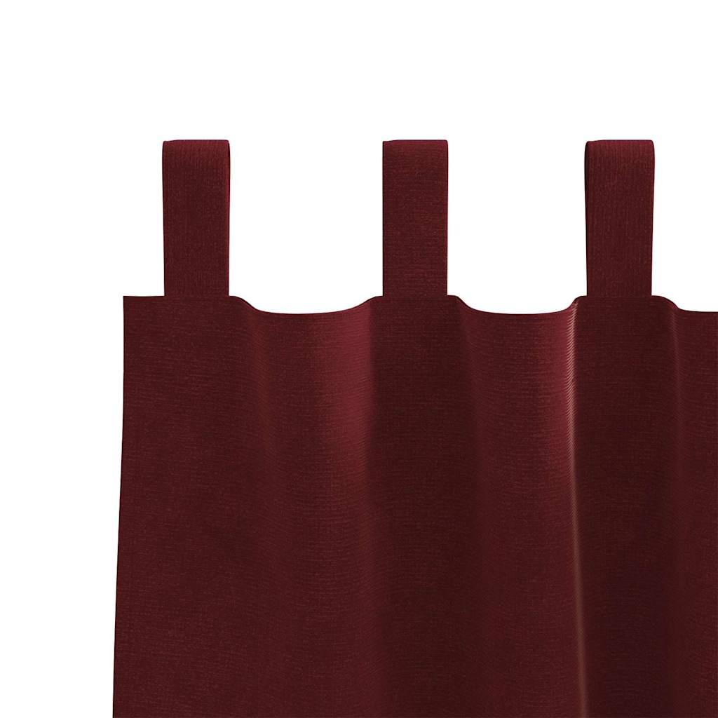 vidaXL Zasłony zaciemniające 2 pcs Czerwone wino 140 x 260 cm Aksamit