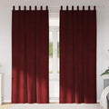 vidaXL Zasłony zaciemniające 2 pcs Czerwone wino 140 x 260 cm Aksamit