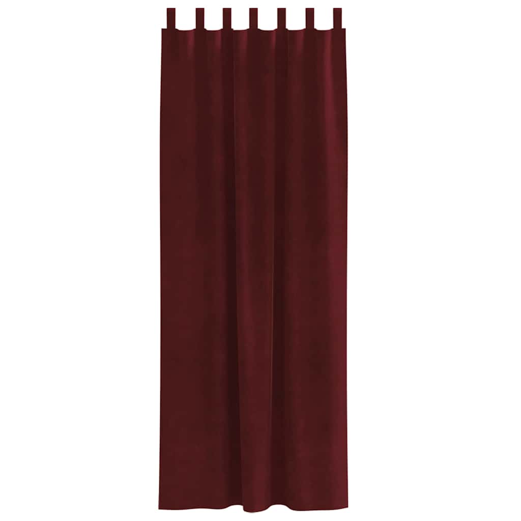 vidaXL Zasłony zaciemniające 2 pcs Czerwone wino 140 x 260 cm Aksamit