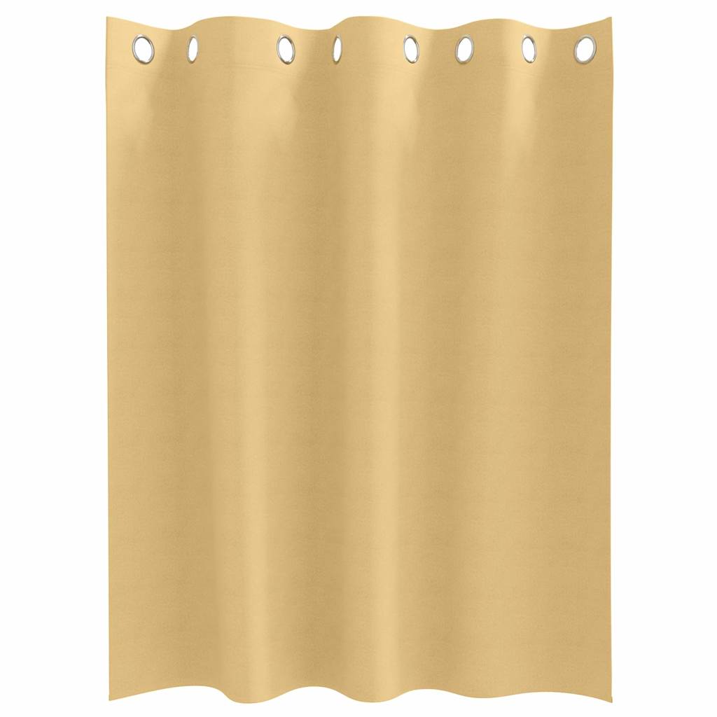 vidaXL Firany blackout z kółkami 2 pcs Beżowy 140 x 140 cm Poliester