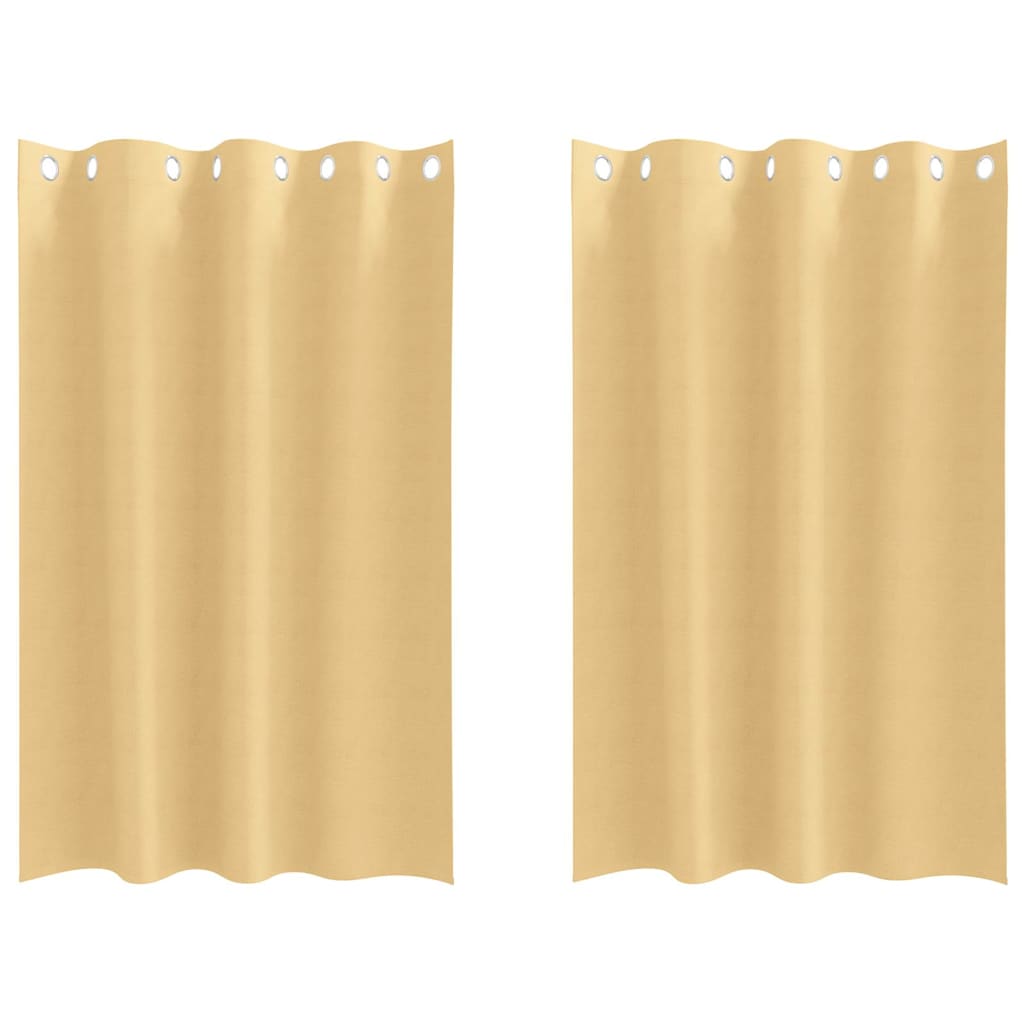 vidaXL Firany blackout z kółkami 2 pcs Beżowy 175 x 140 cm Poliester
