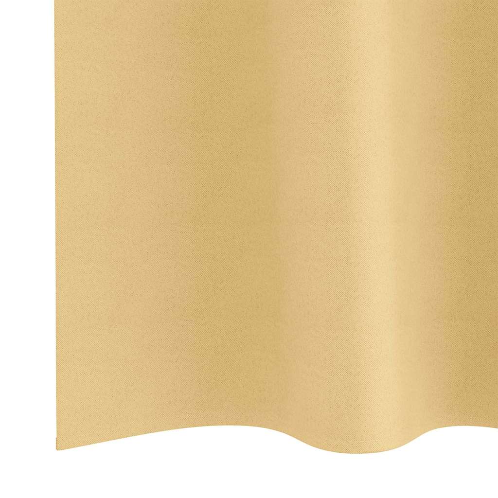 vidaXL Firany blackout z kółkami 2 pcs Beżowy 225 x 140 cm Poliester
