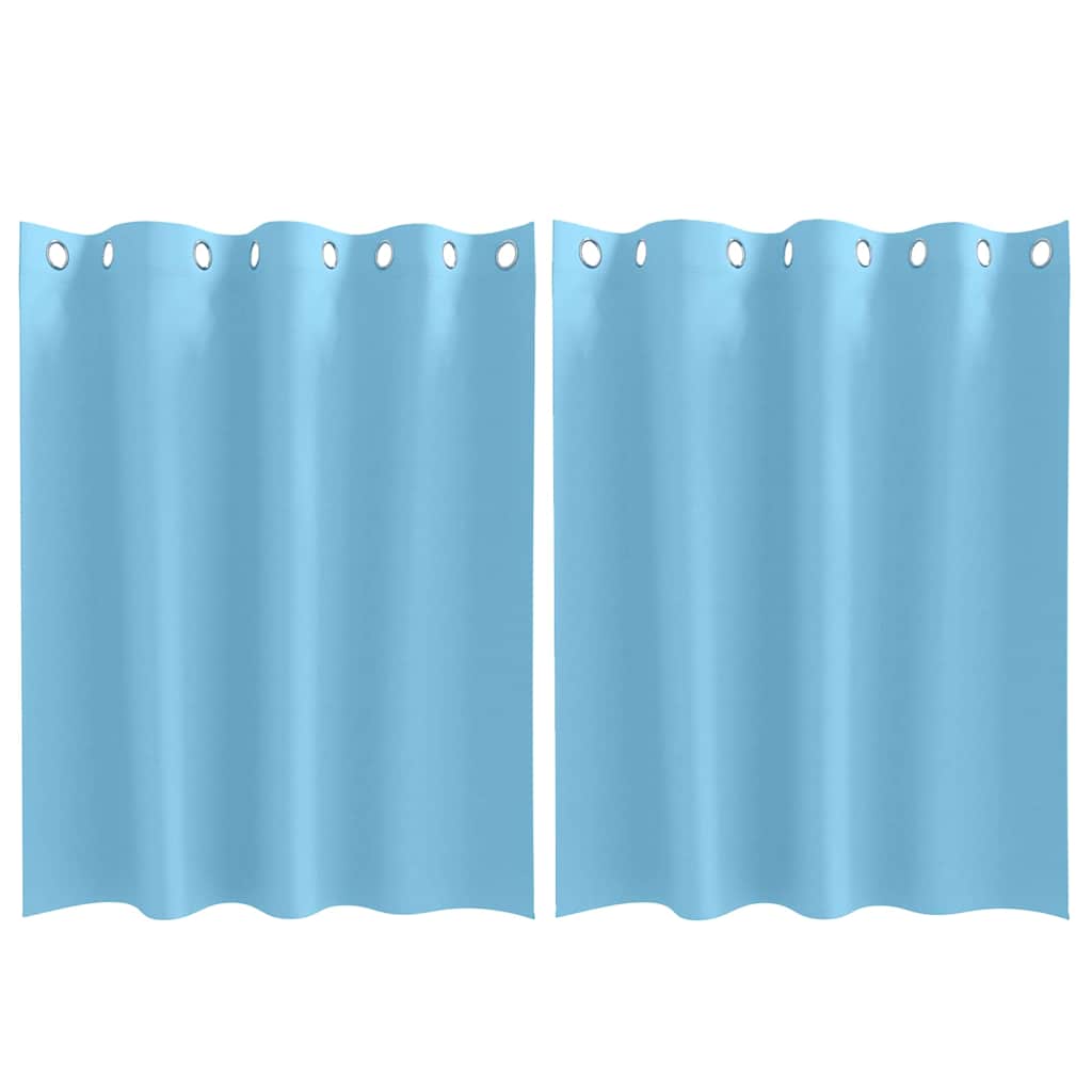 vidaXL Firany blackout z kółkami 2 pcs Jasnoniebieski 140 x 140 cm