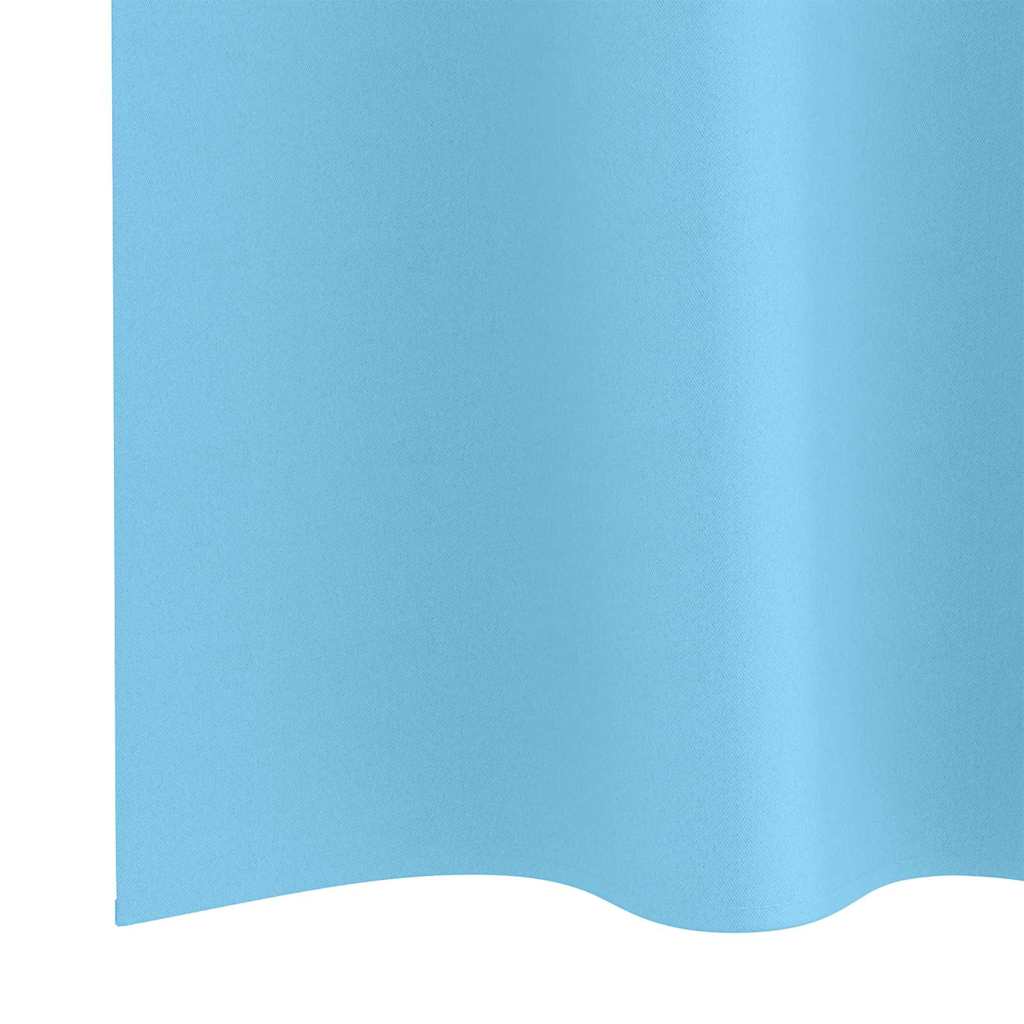 vidaXL Firany blackout z kółkami 2 pcs Jasnoniebieski 225 x 140 cm