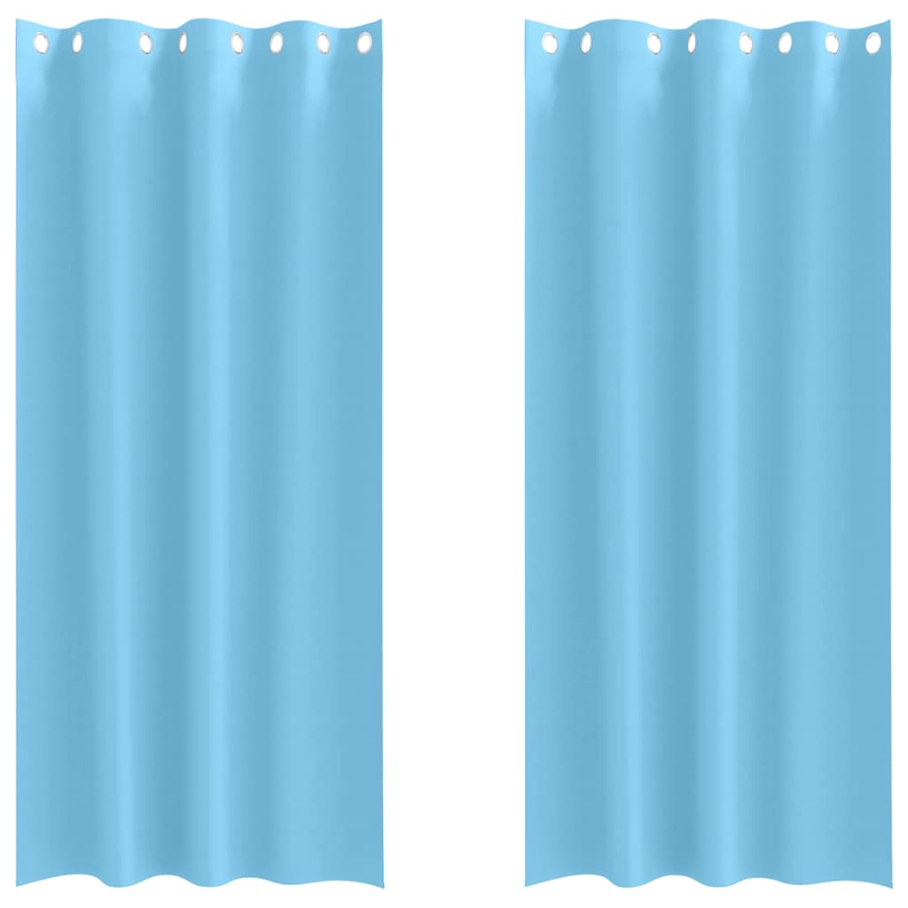 vidaXL Firany blackout z kółkami 2 pcs Jasnoniebieski 245 x 140 cm