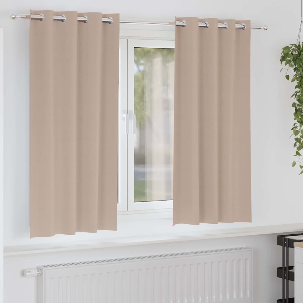 vidaXL Firany blackout z kółkami 2 pcs Ciemnoszary 175 x 140 cm