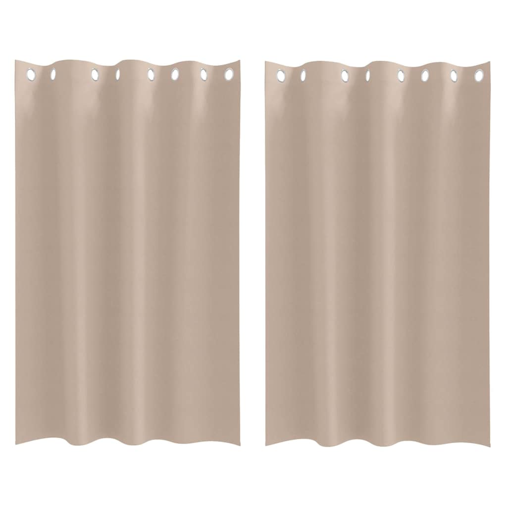 vidaXL Firany blackout z kółkami 2 pcs Ciemnoszary 175 x 140 cm