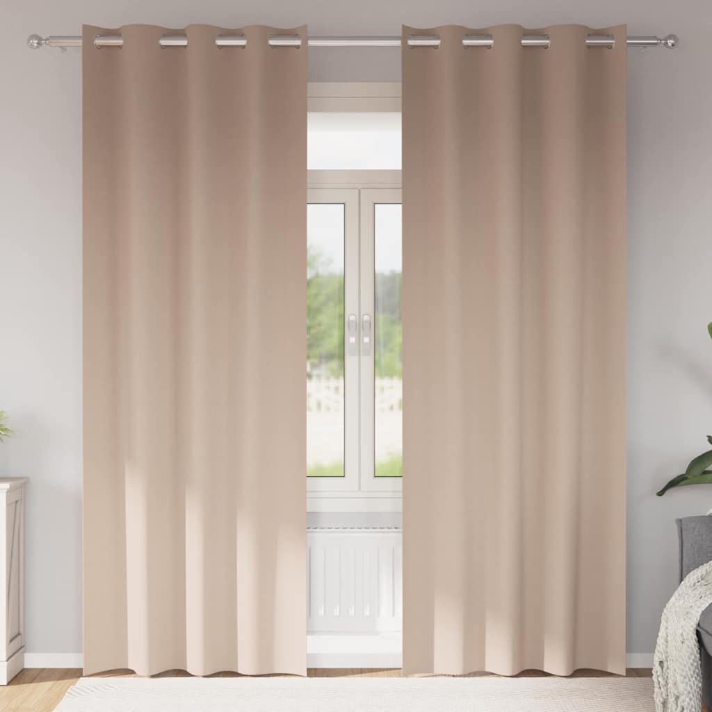 vidaXL Firany blackout z kółkami 2 pcs Ciemnoszary 260 x 140 cm