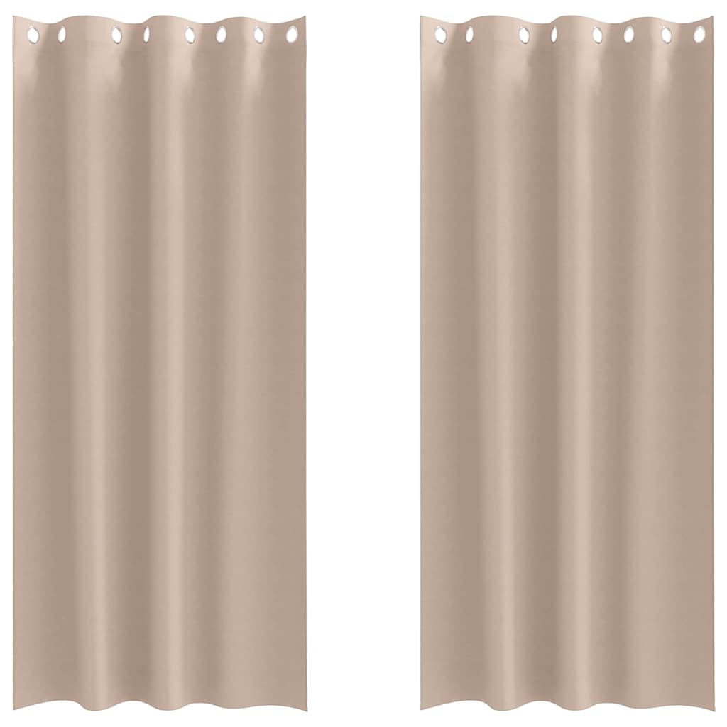 vidaXL Firany blackout z kółkami 2 pcs Ciemnoszary 260 x 140 cm
