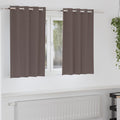 vidaXL Firany blackout z kółkami 2 pcs Ciemny brąz 140 x 140 cm