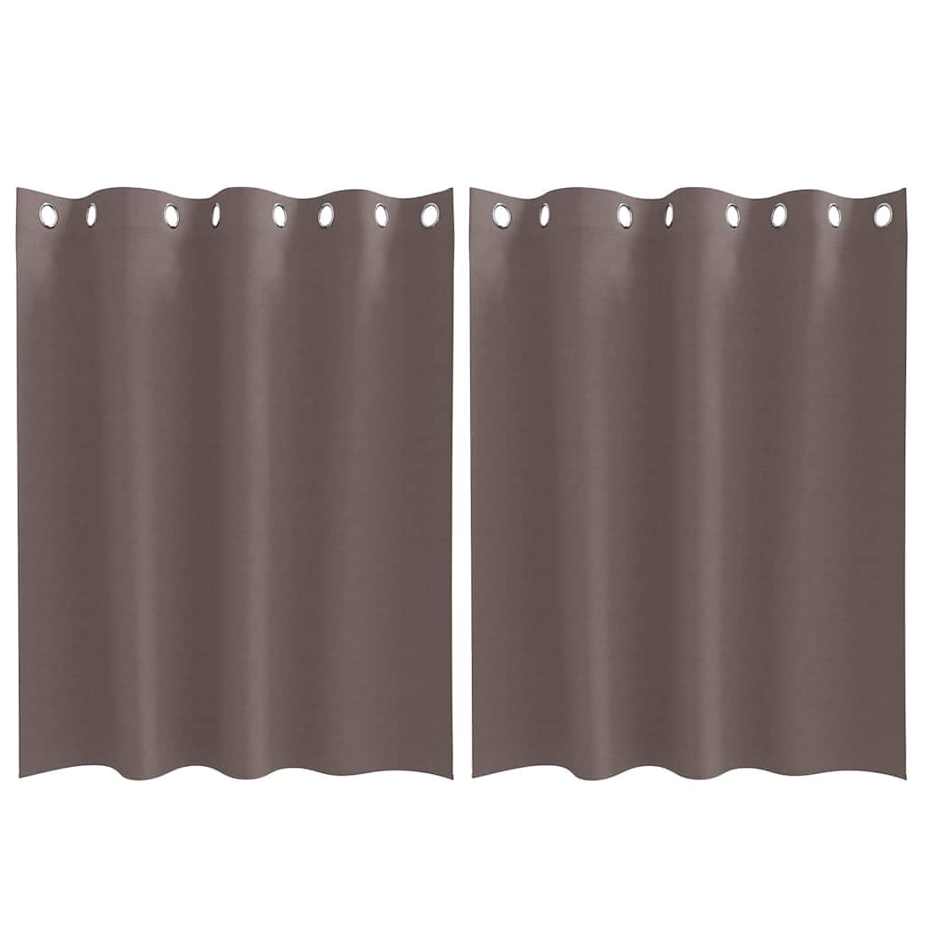 vidaXL Firany blackout z kółkami 2 pcs Ciemny brąz 140 x 140 cm