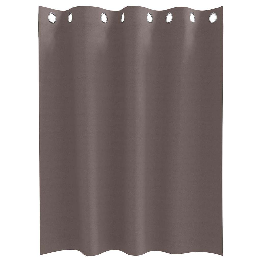 vidaXL Firany blackout z kółkami 2 pcs Ciemny brąz 140 x 140 cm