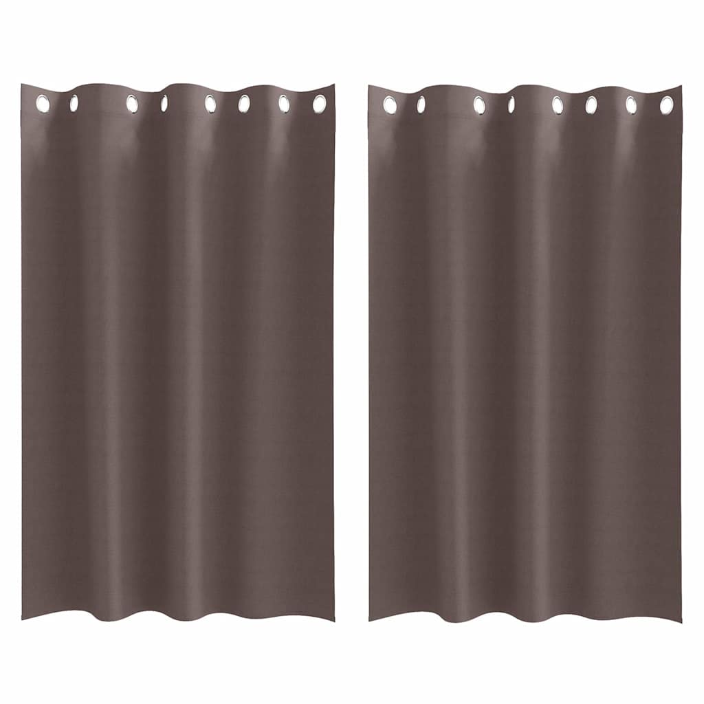 vidaXL Firany blackout z kółkami 2 pcs Ciemny brąz 175 x 140 cm