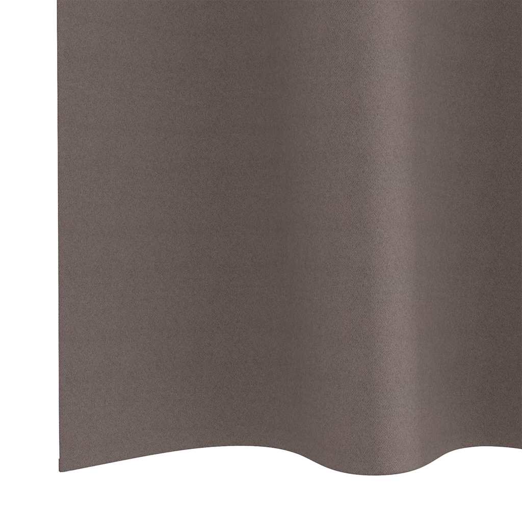 vidaXL Firany blackout z kółkami 2 pcs Ciemny brąz 245 x 140 cm