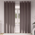 vidaXL Firany blackout z kółkami 2 pcs Ciemny brąz 260 x 140 cm