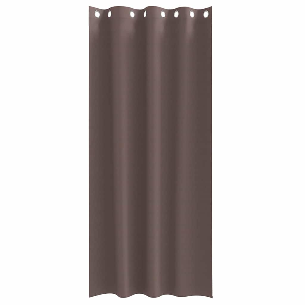 vidaXL Firany blackout z kółkami 2 pcs Ciemny brąz 260 x 140 cm