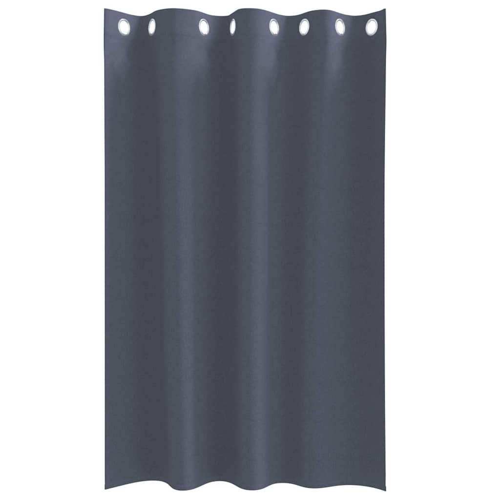 vidaXL Firany blackout z kółkami 2 pcs Antracyt 175 x 140 cm Poliester
