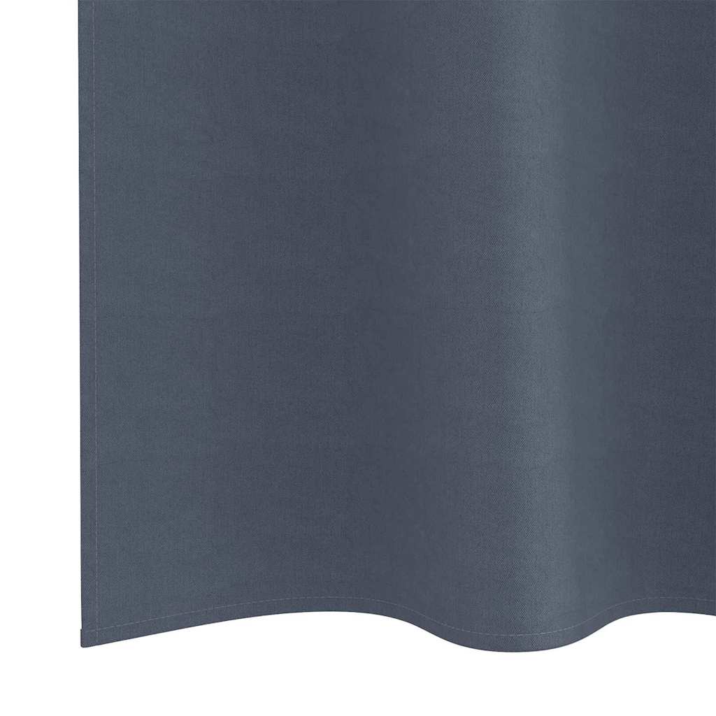 vidaXL Firany blackout z kółkami 2 pcs Antracyt 225 x 140 cm Poliester