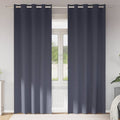vidaXL Firany blackout z kółkami 2 pcs Antracyt 245 x 140 cm Poliester
