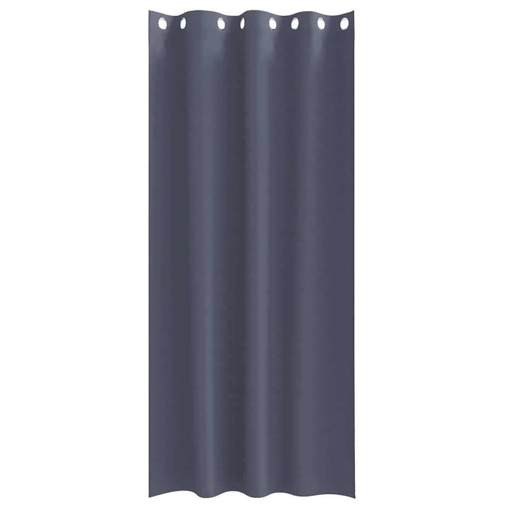 vidaXL Firany blackout z kółkami 2 pcs Antracyt 245 x 140 cm Poliester