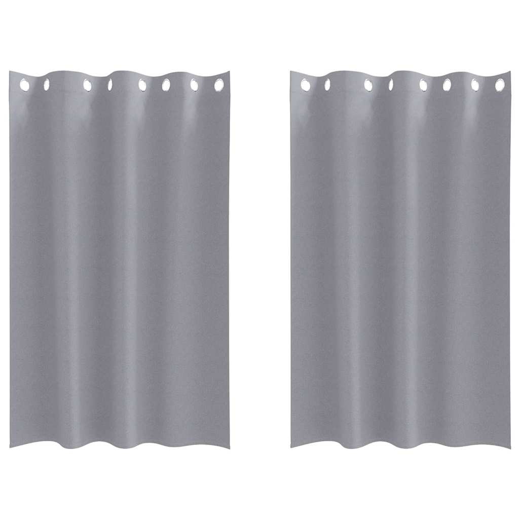 vidaXL Firany blackout z kółkami 2 pcs Jasnoszary 175 x 140 cm