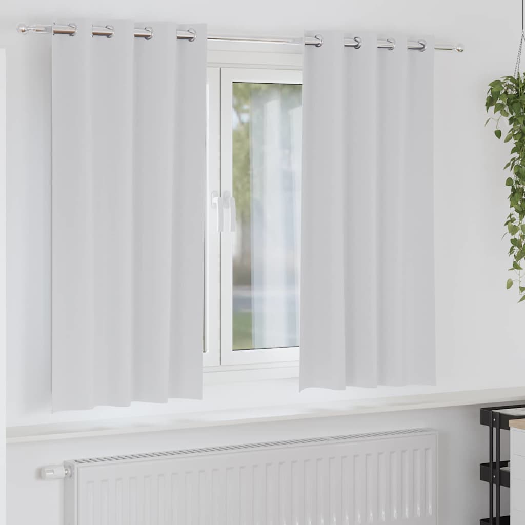 vidaXL Firany blackout z kółkami 2 pcs Jasnoszary 175 x 140 cm
