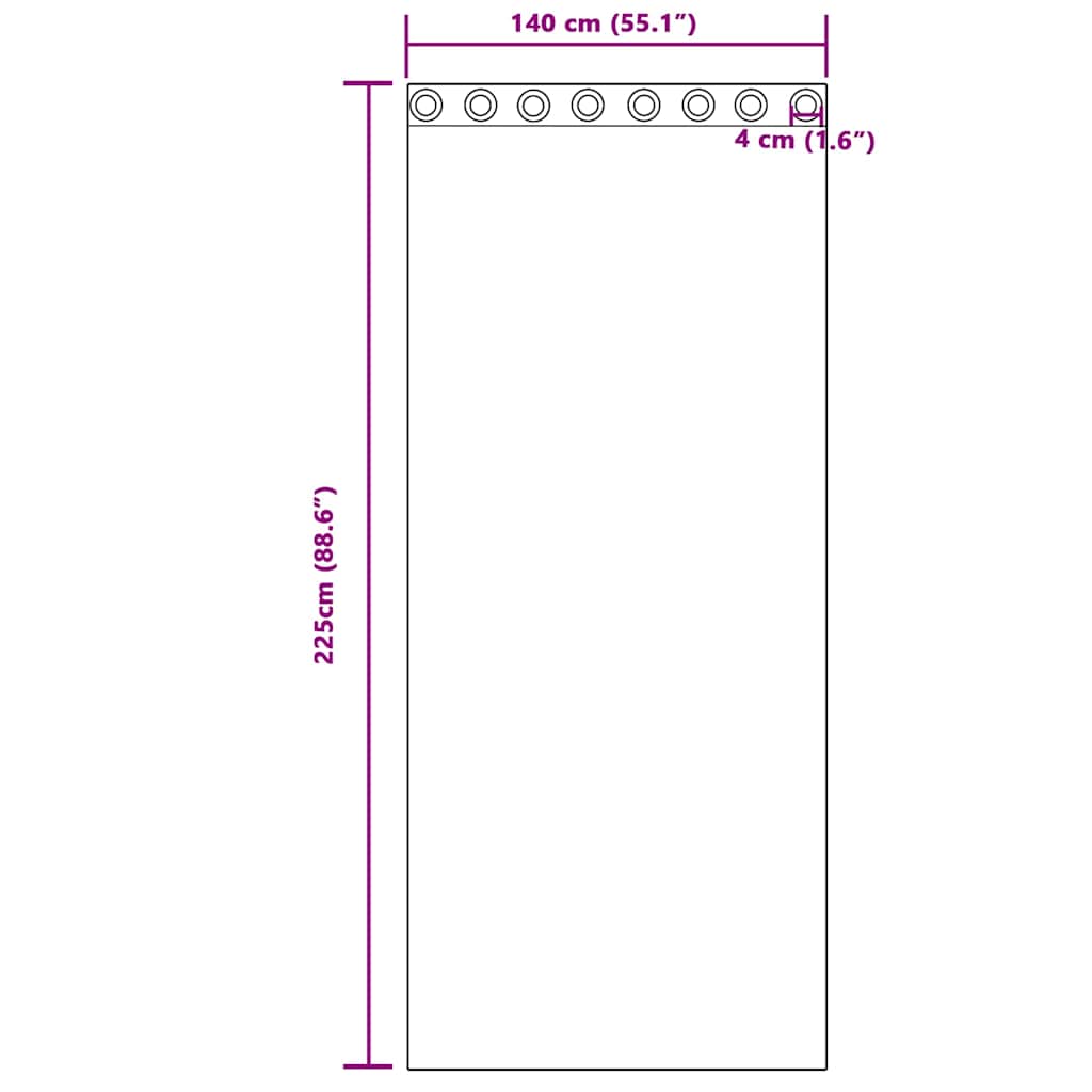 vidaXL Firany blackout z kółkami 2 pcs Jasnoszary 225 x 140 cm