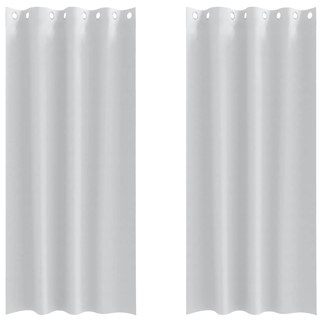 vidaXL Firany blackout z kółkami 2 pcs Jasnoszary 260 x 140 cm