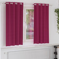vidaXL Firany blackout z kółkami 2 pcs Czerwone wino 175 x 140 cm