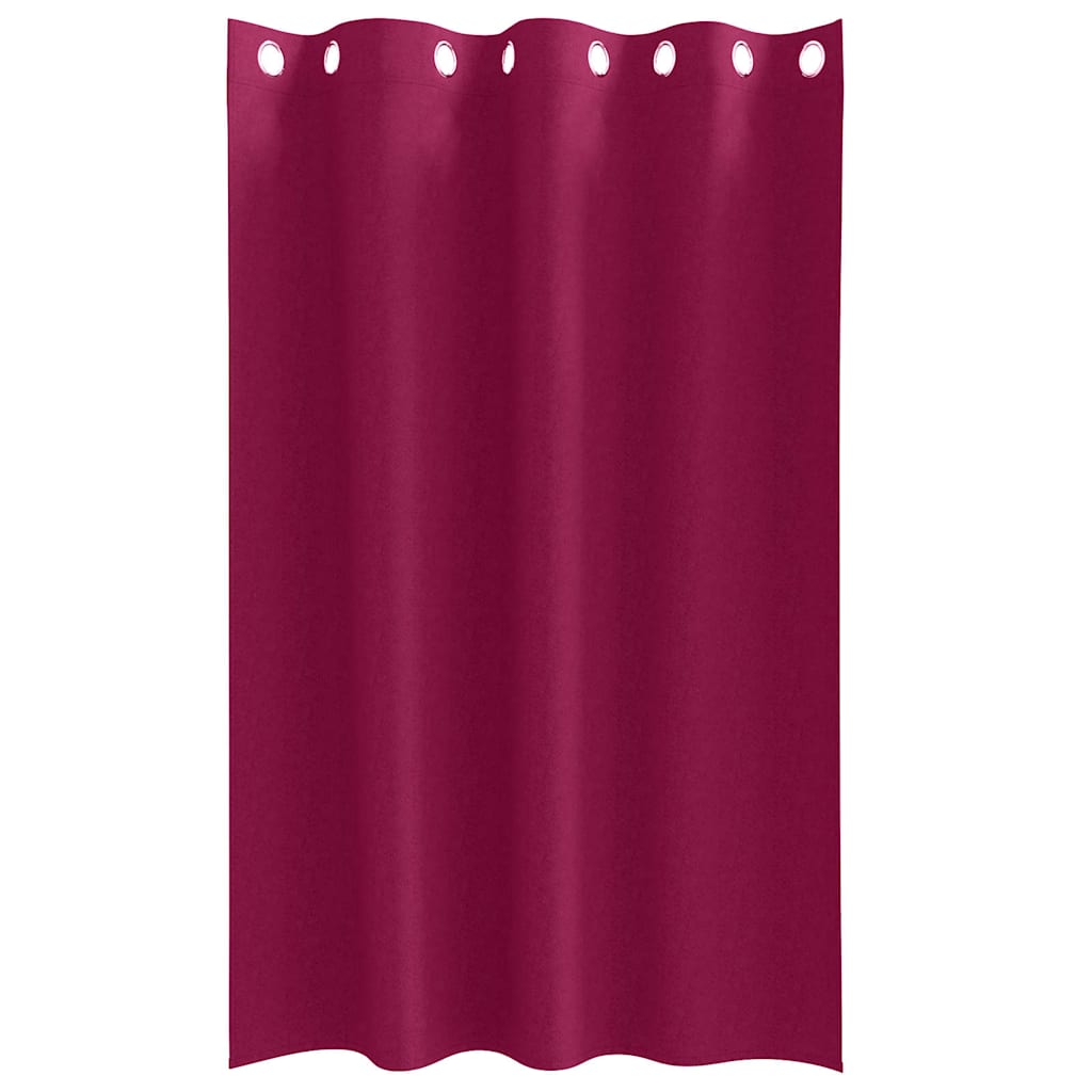 vidaXL Firany blackout z kółkami 2 pcs Czerwone wino 175 x 140 cm