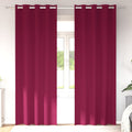 vidaXL Firany blackout z kółkami 2 pcs Czerwone wino 260 x 140 cm