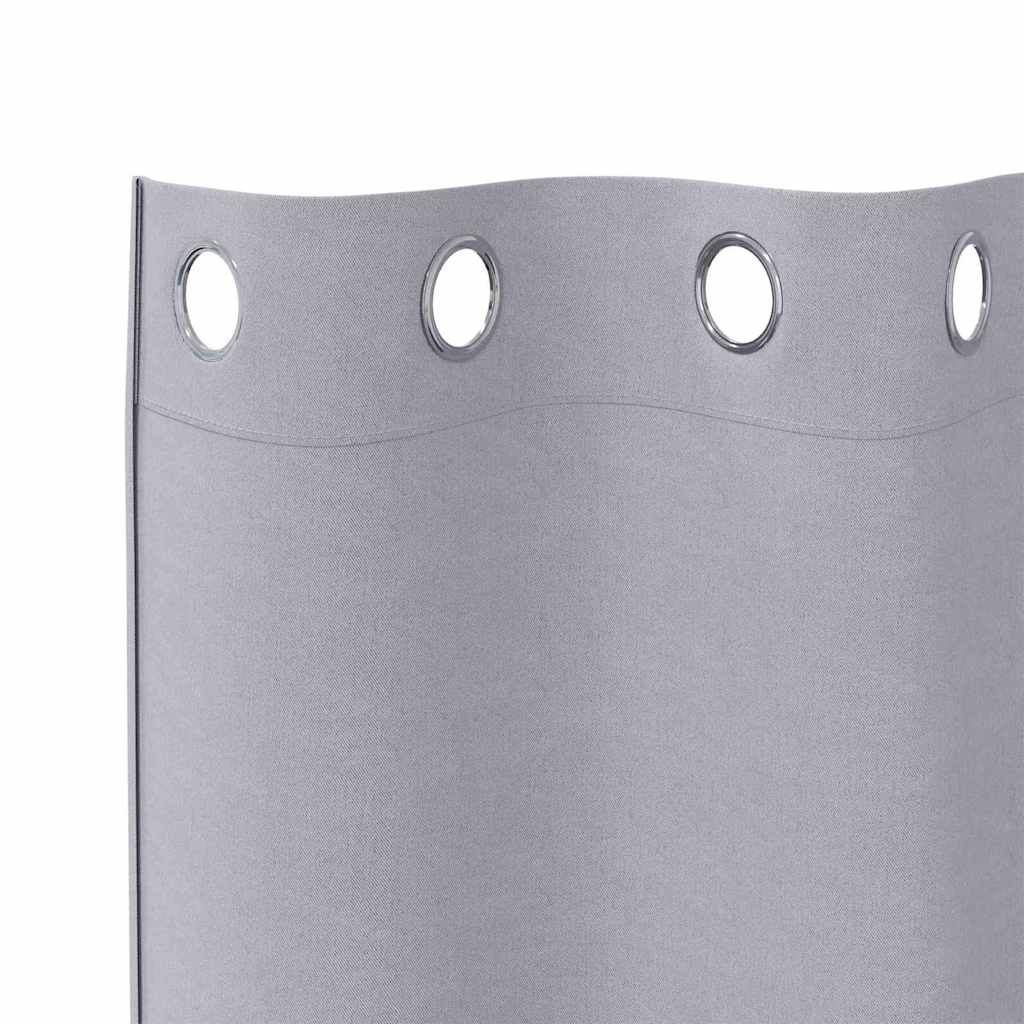 vidaXL Firany blackout z kółkami 2 pcs Metaliczny Szary 140 x 140 cm