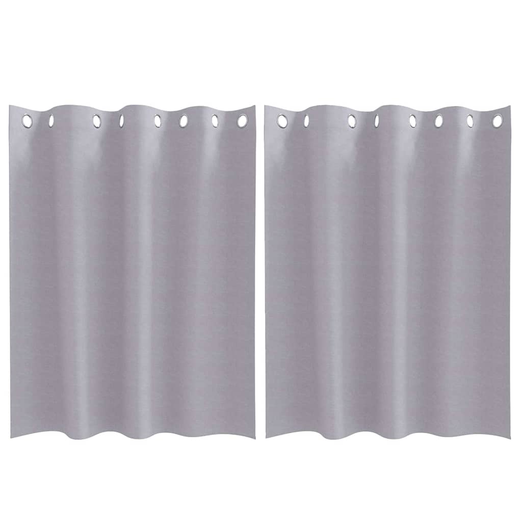 vidaXL Firany blackout z kółkami 2 pcs Metaliczny Szary 140 x 140 cm