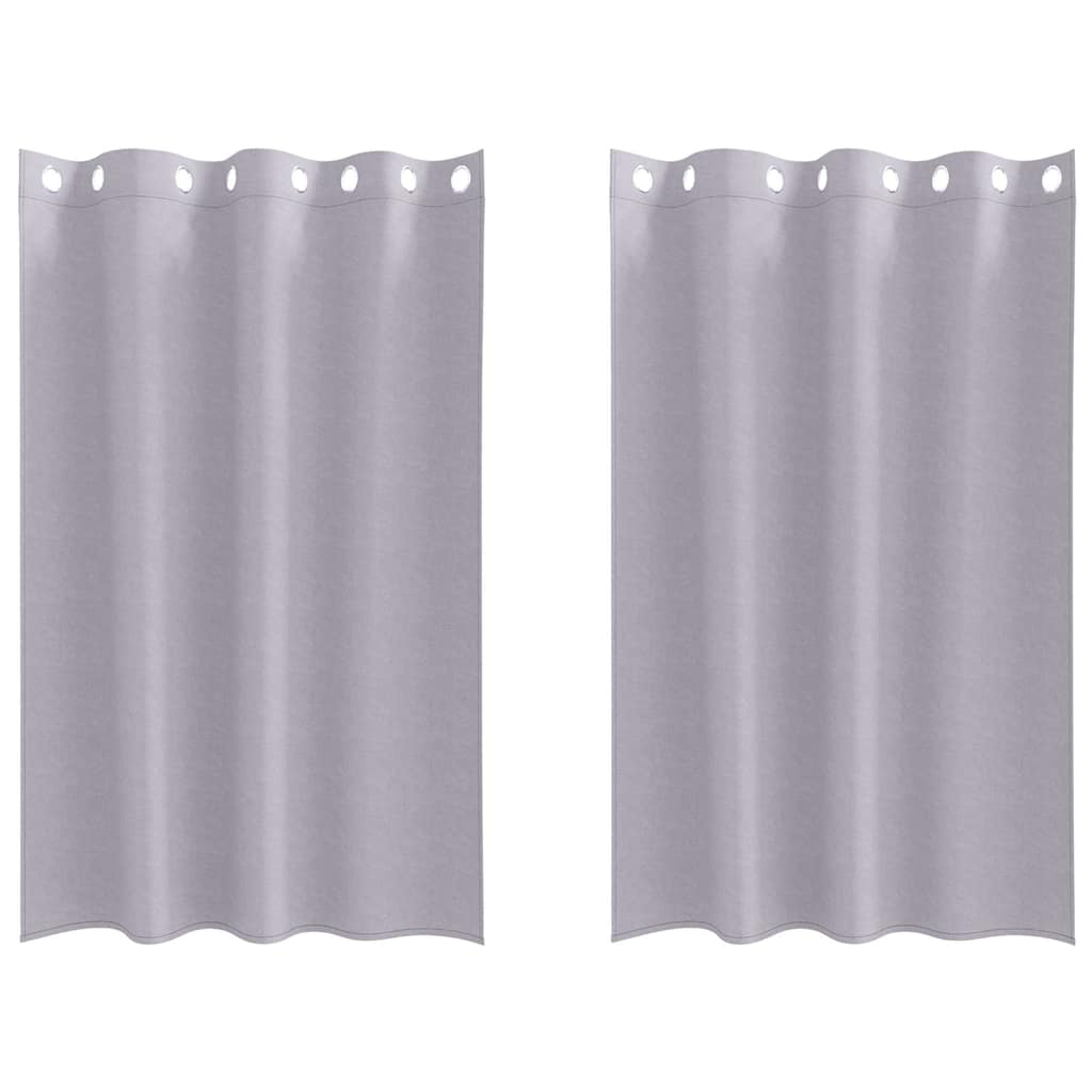 vidaXL Firany blackout z kółkami 2 pcs Metaliczny Szary 175 x 140 cm