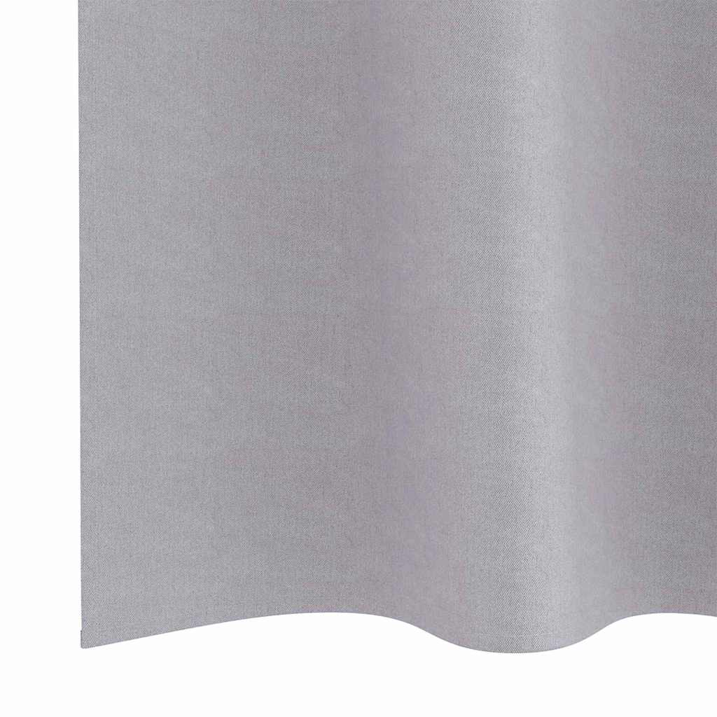 vidaXL Firany blackout z kółkami 2 pcs Metaliczny Szary 245 x 140 cm