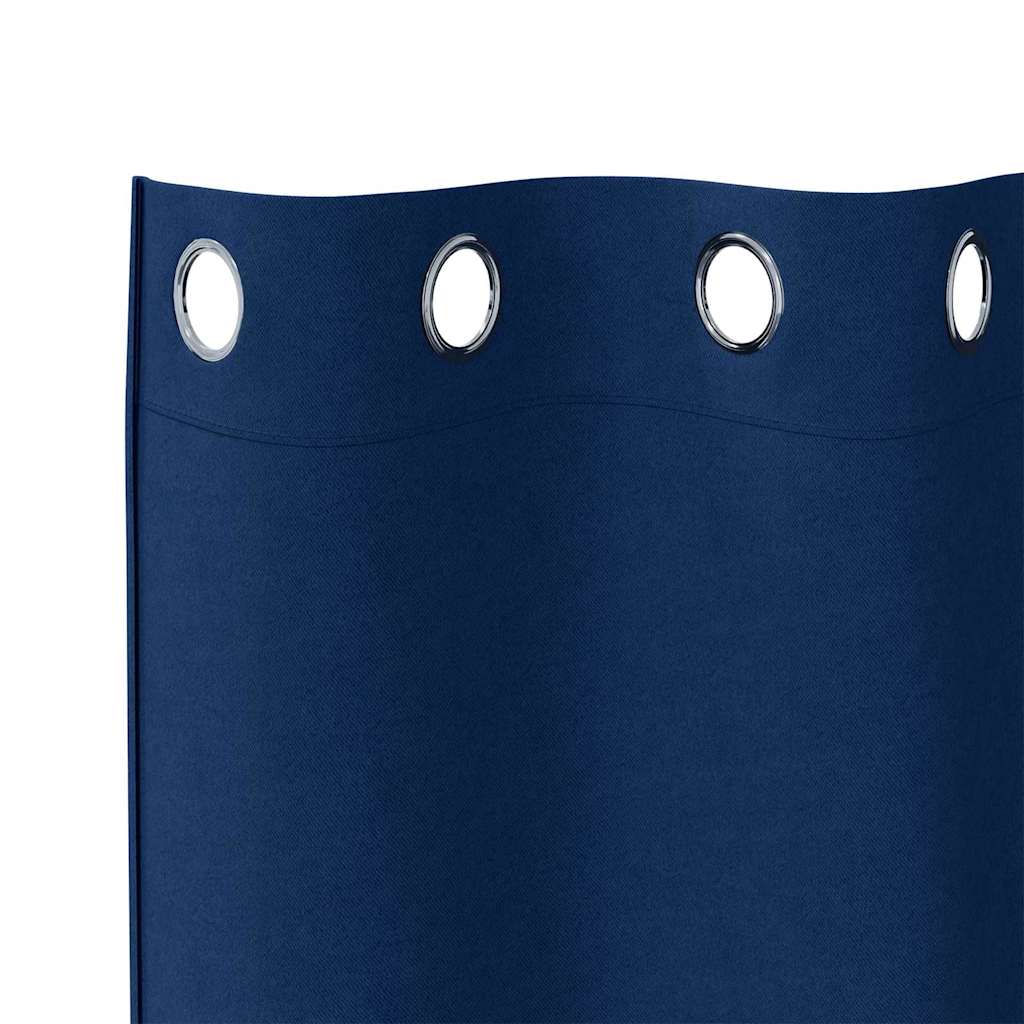 vidaXL Firany blackout z kółkami 2 pcs Ciemnoniebieski 245 x 140 cm