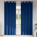 vidaXL Firany blackout z kółkami 2 pcs Ciemnoniebieski 245 x 140 cm