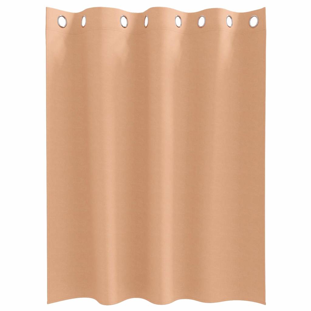 vidaXL Firany blackout z kółkami 2 pcs Jasny Brąz 140 x 140 cm