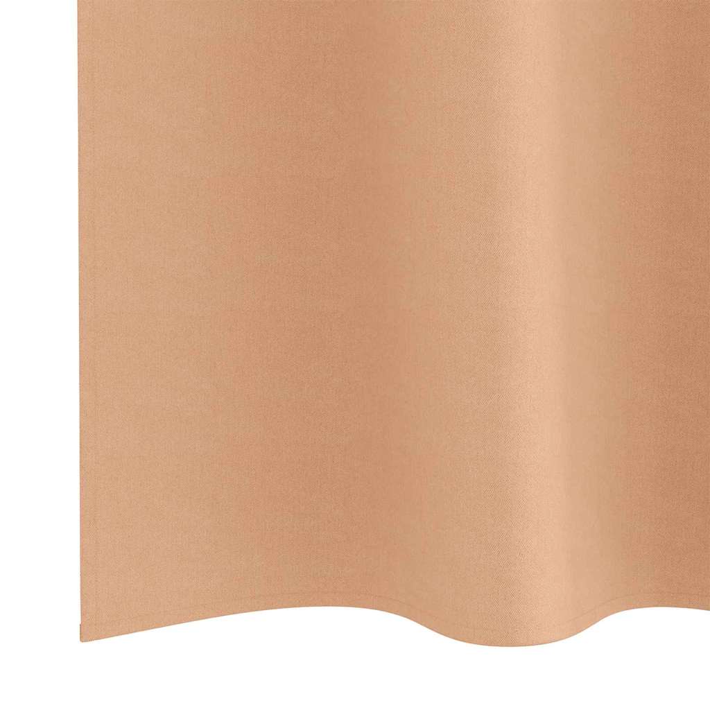 vidaXL Firany blackout z kółkami 2 pcs Jasny Brąz 175 x 140 cm
