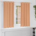 vidaXL Firany blackout z kółkami 2 pcs Jasny Brąz 175 x 140 cm